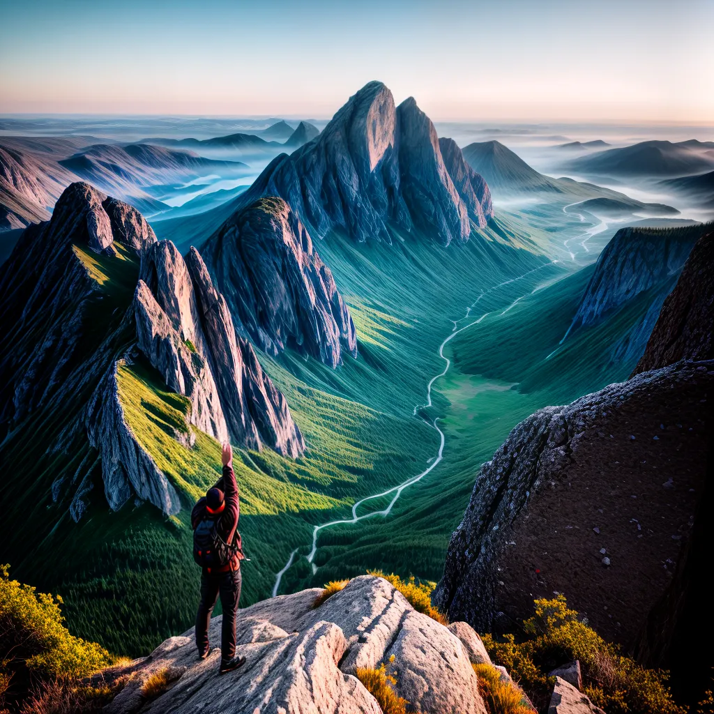 Fotos gratidao topo montanha paisagem