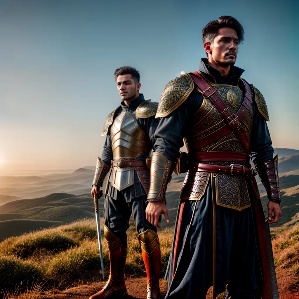 Guerreiros da Fé: Como Enfrentar as Batalhas Diárias com Coragem 7 Fotos guerreiro amanhecer montanha espada