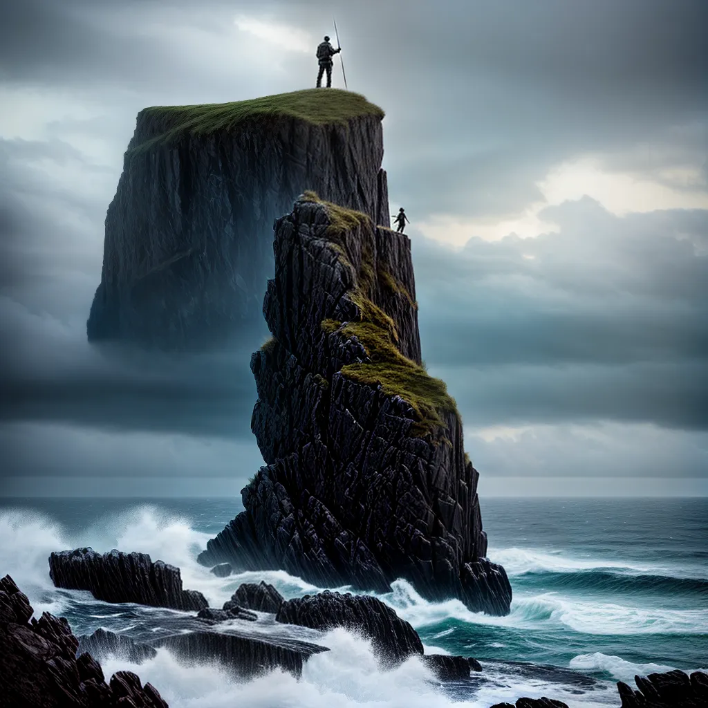 Como ser um Guerreiro da fé em tempos difíceis 9 Fotos guerreiro fe penhasco mar temporal