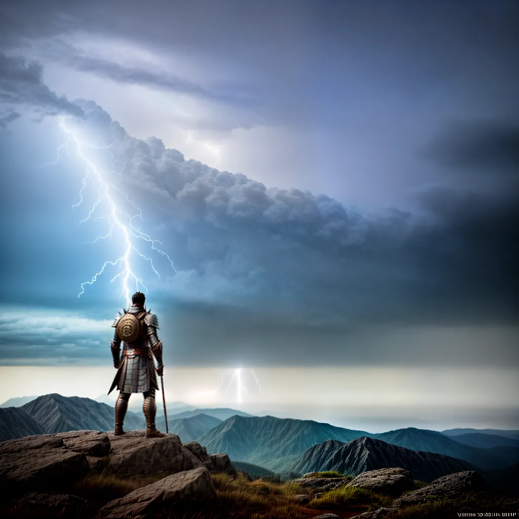 Como ser um Guerreiro da fé em tempos difíceis 6 Fotos guerreiro montanha tempestade armadura