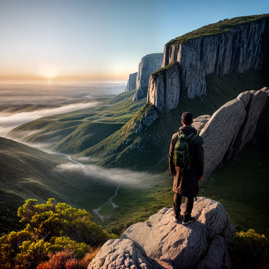 Fotos guia espiritual paisagem cliff