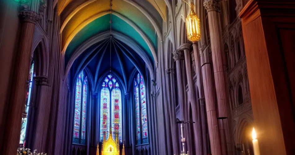 Fotos igreja colorida celebracao velas