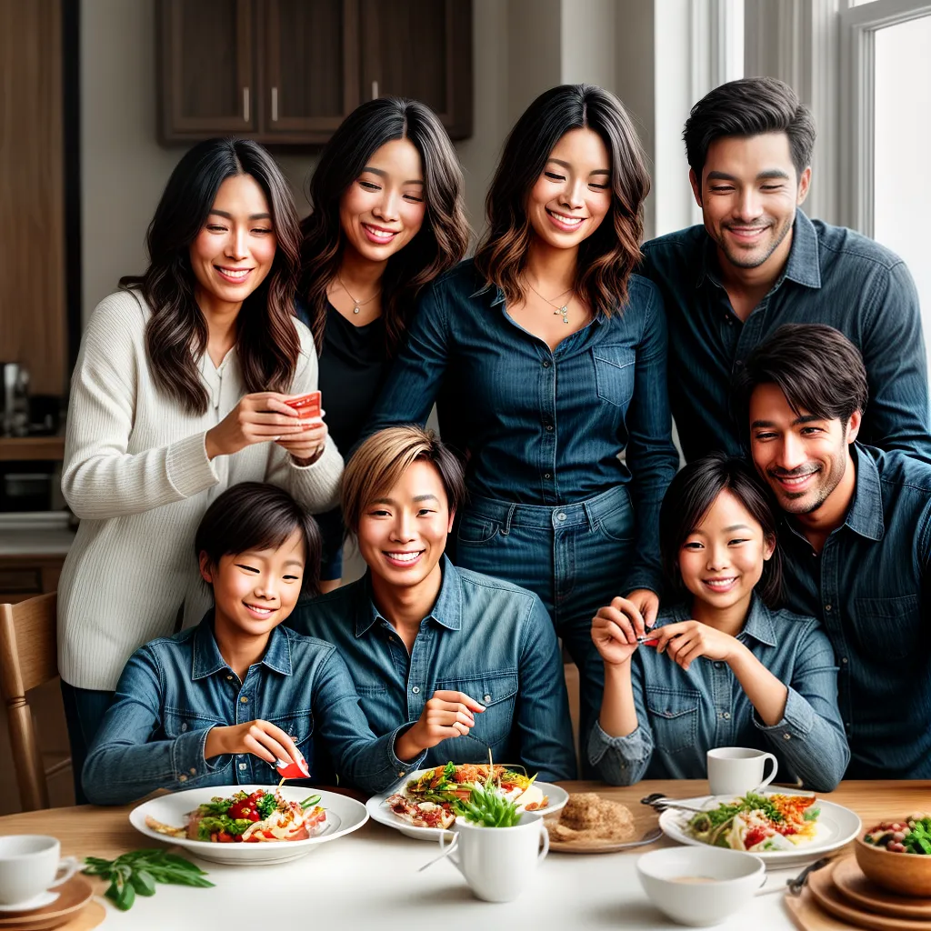 Fotos jantar familia biblia harmonia