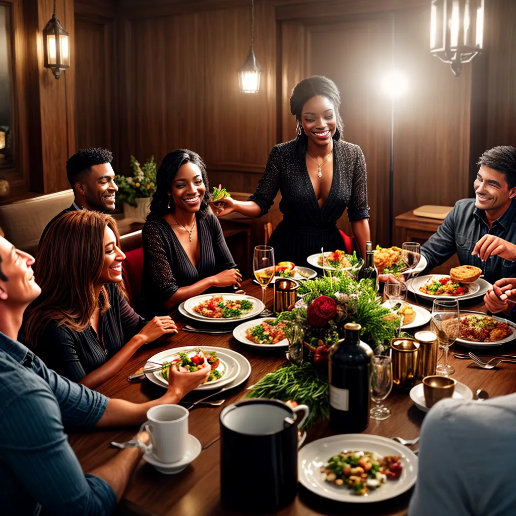 Fotos jantar familia hospitalidade crista