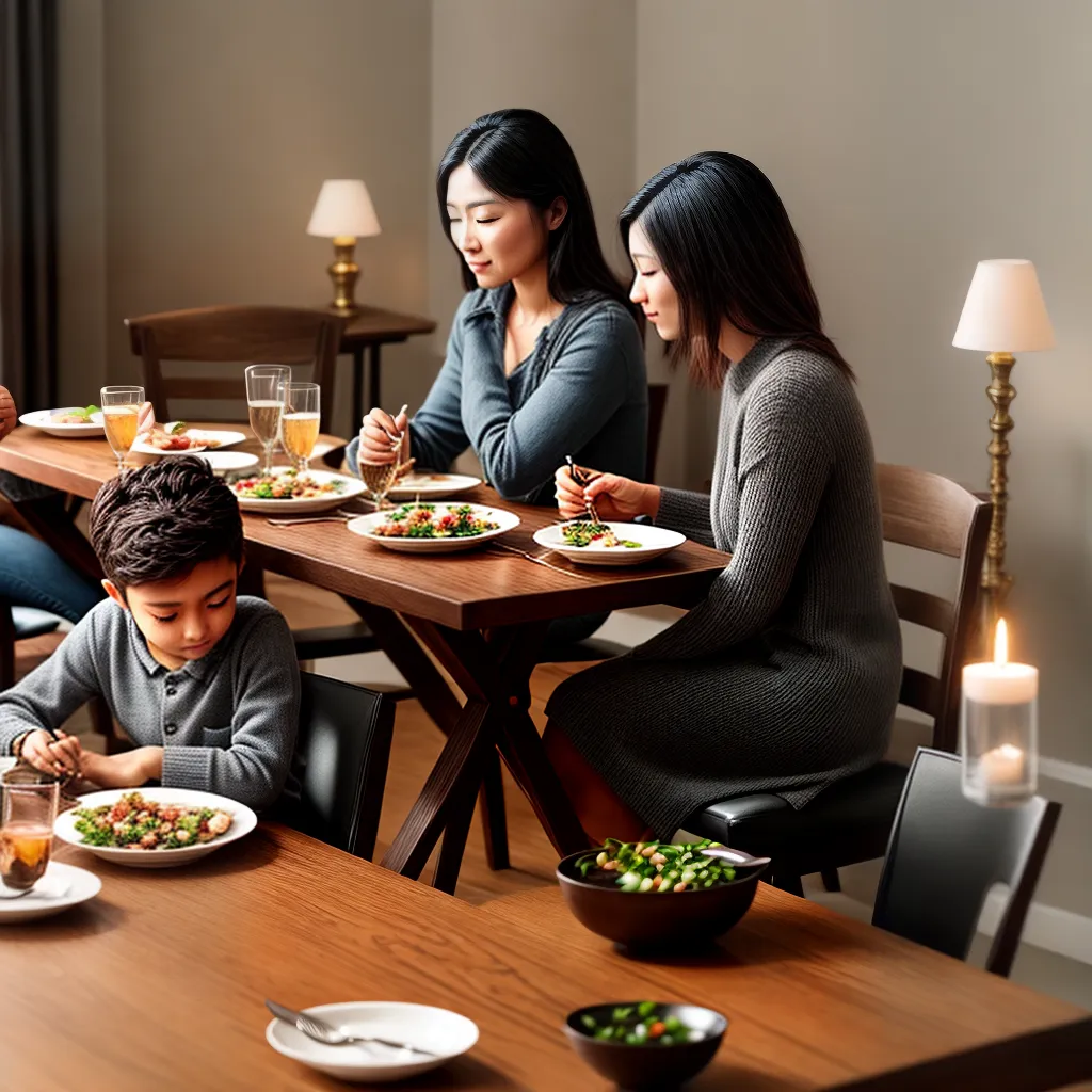 Fotos jantar familia oracao lealdade