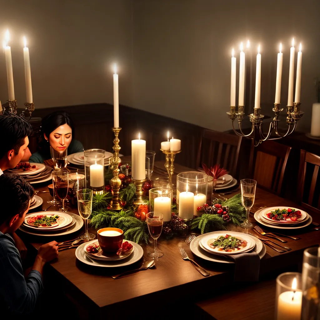 Casa santificada: transformando seu lar em um ambiente abençoado 6 Fotos jantar familia oracao velas fe