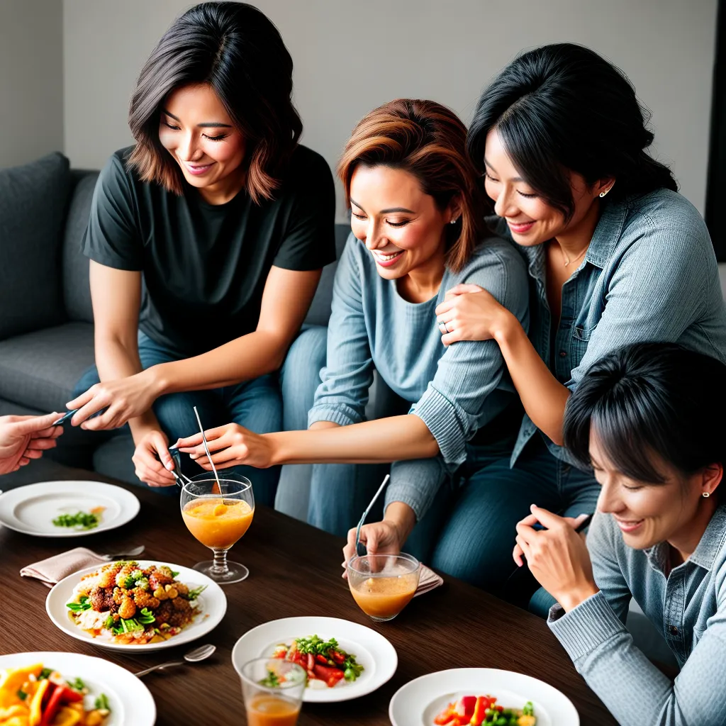 Fotos jantar familia sorrisos unidade fundacao