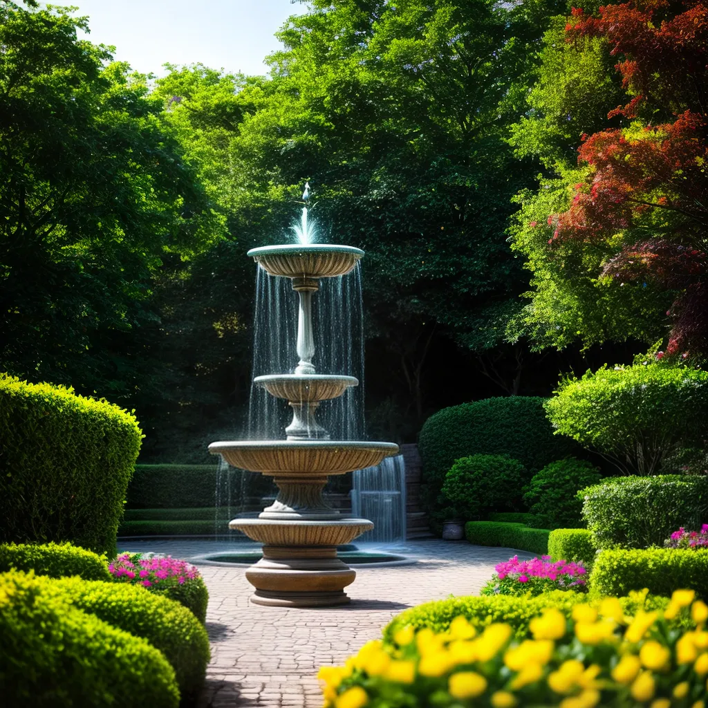 Como cultivar a Serenidade Agradável na Adoração 7 Fotos jardim flores fonte paz serenidade