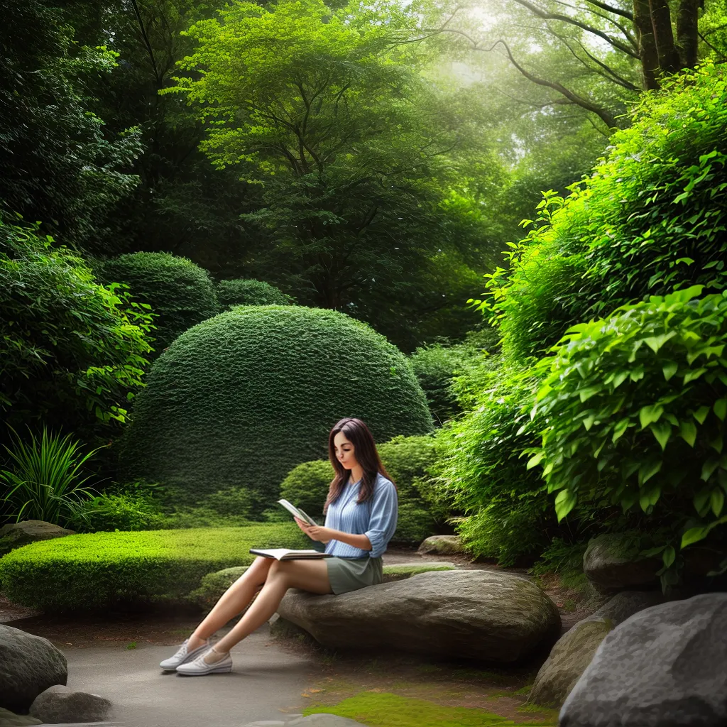 Fotos jardim reflexao livro serenidade