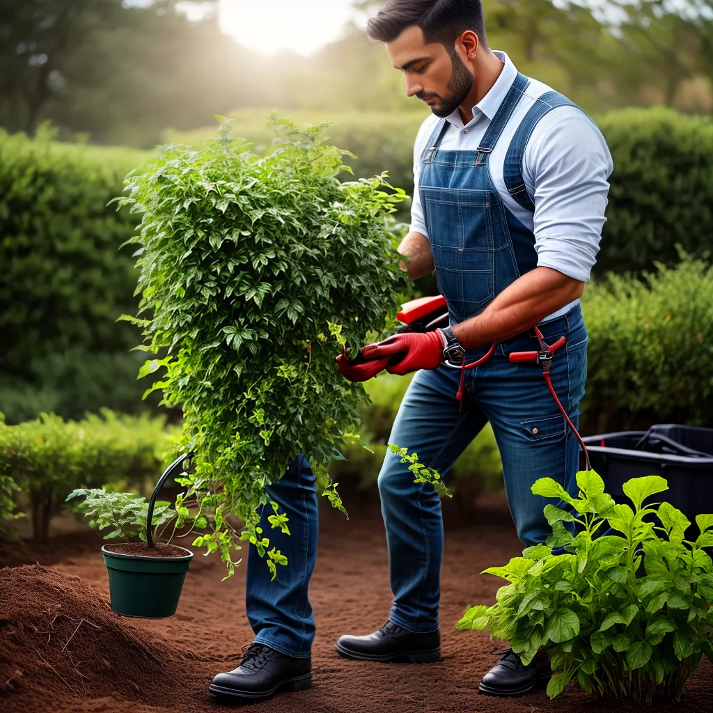 Fotos jardineiro cuidado planta santificacao
