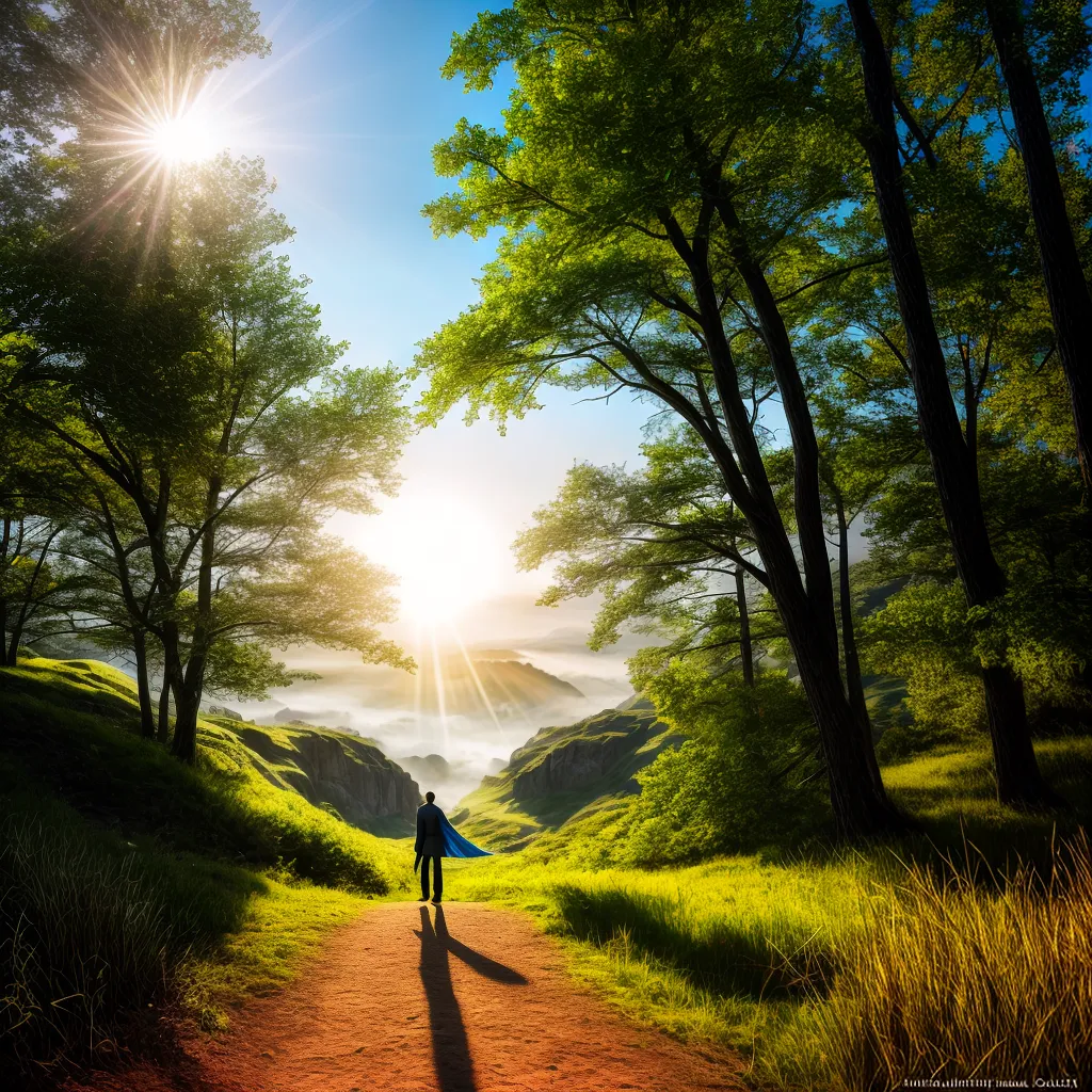 Contentamento divino: como encontrar alegria na jornada espiritual 7 Fotos jornada espiritual montanha sol