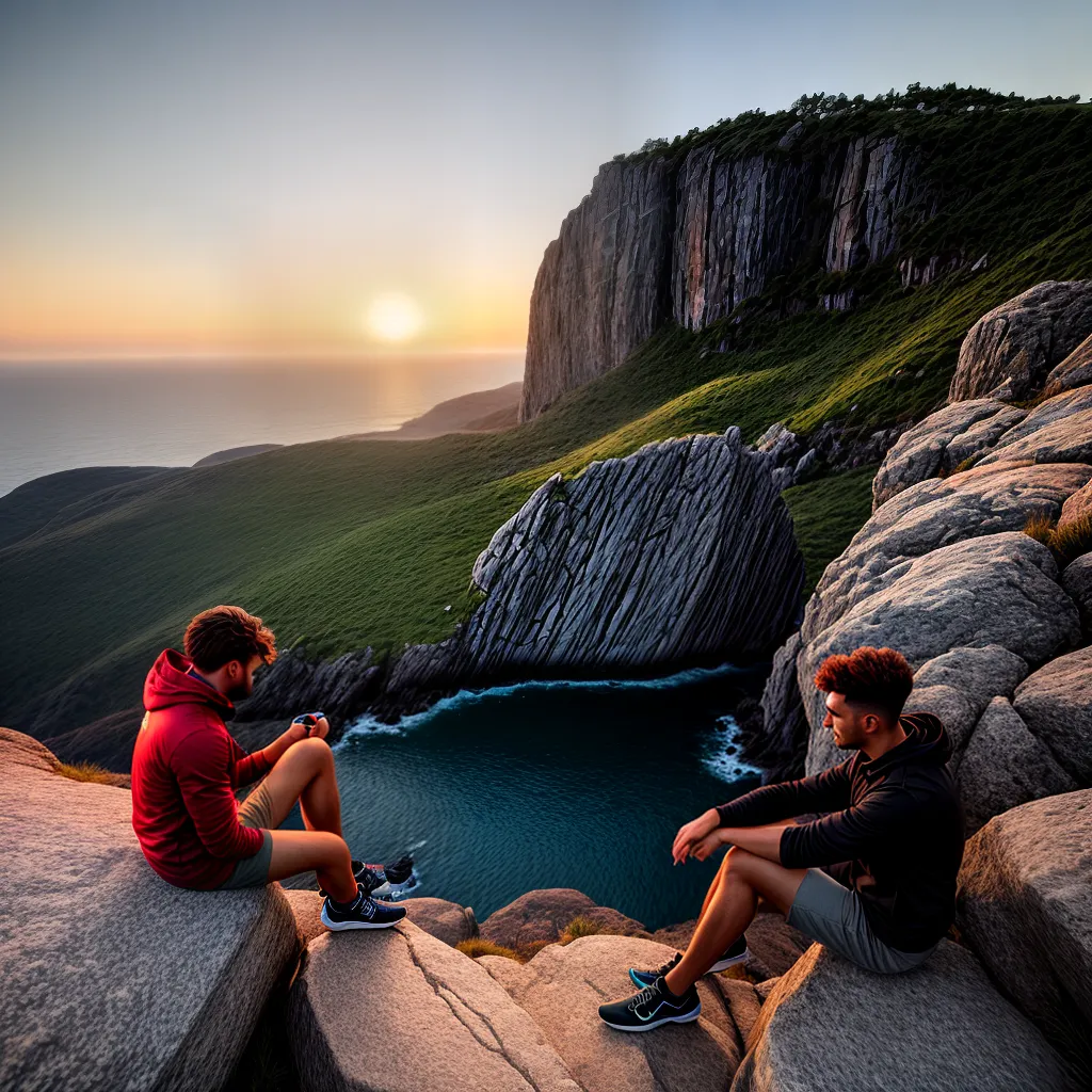 Fotos jovem biblia por do sol cliff