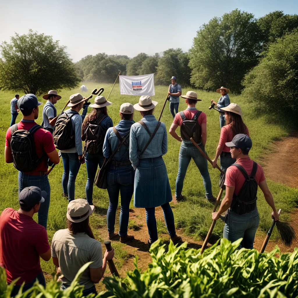 Fotos jovens agricultores trabalho banner