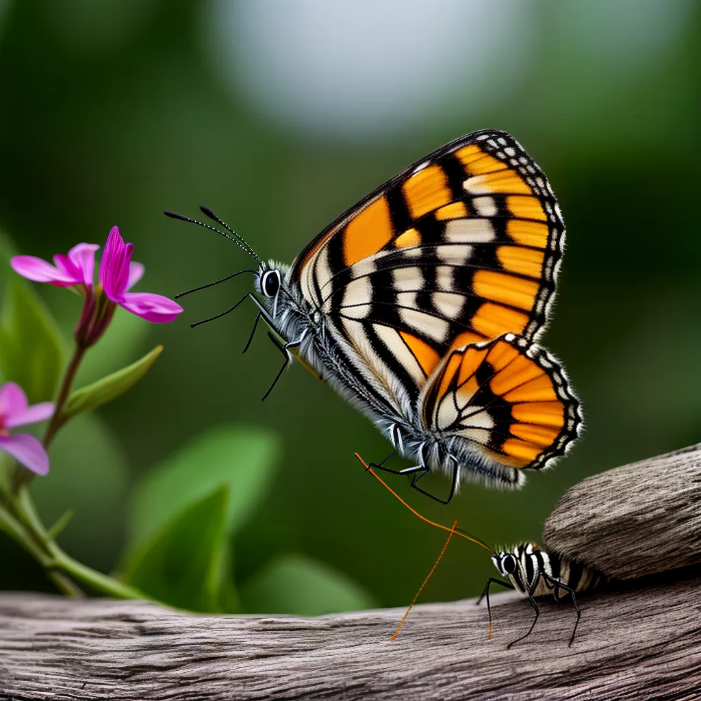 Fotos lagarta transforma borboleta fe crista
