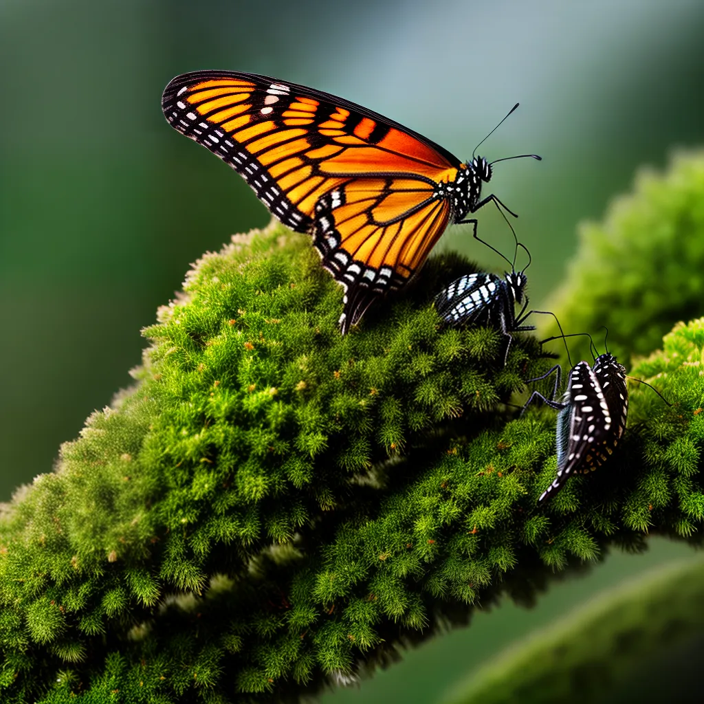 Fotos lagarta transforma borboleta fe