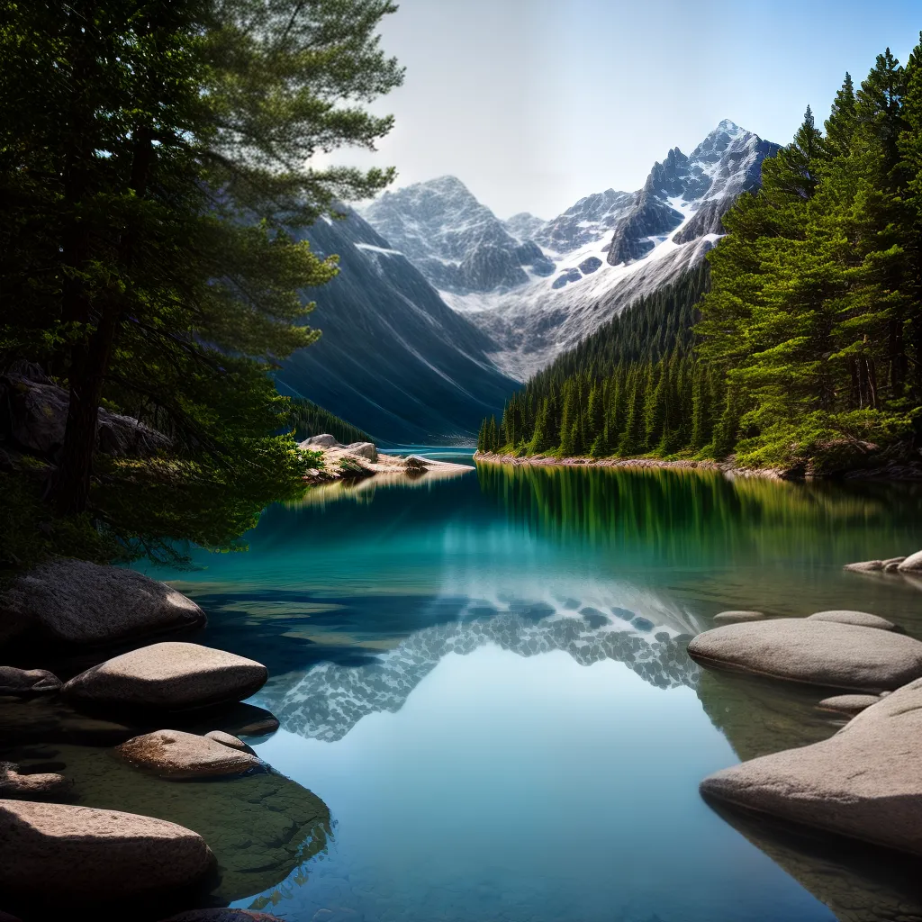 Fotos lago montanha natureza reflexo puro