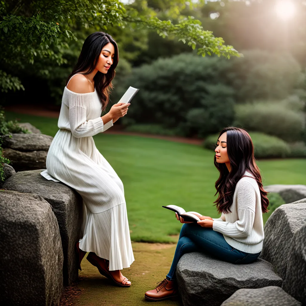 Fotos leitura biblia jardim serenidade