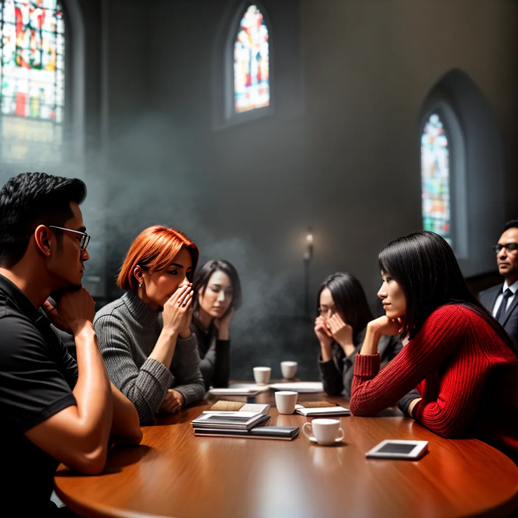 Fotos lideres igreja discussao oracao governanca