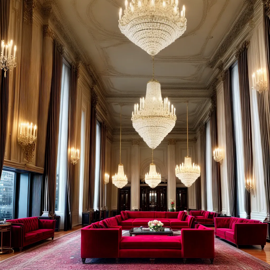 Fotos lobby luxo cristal veludo hotel