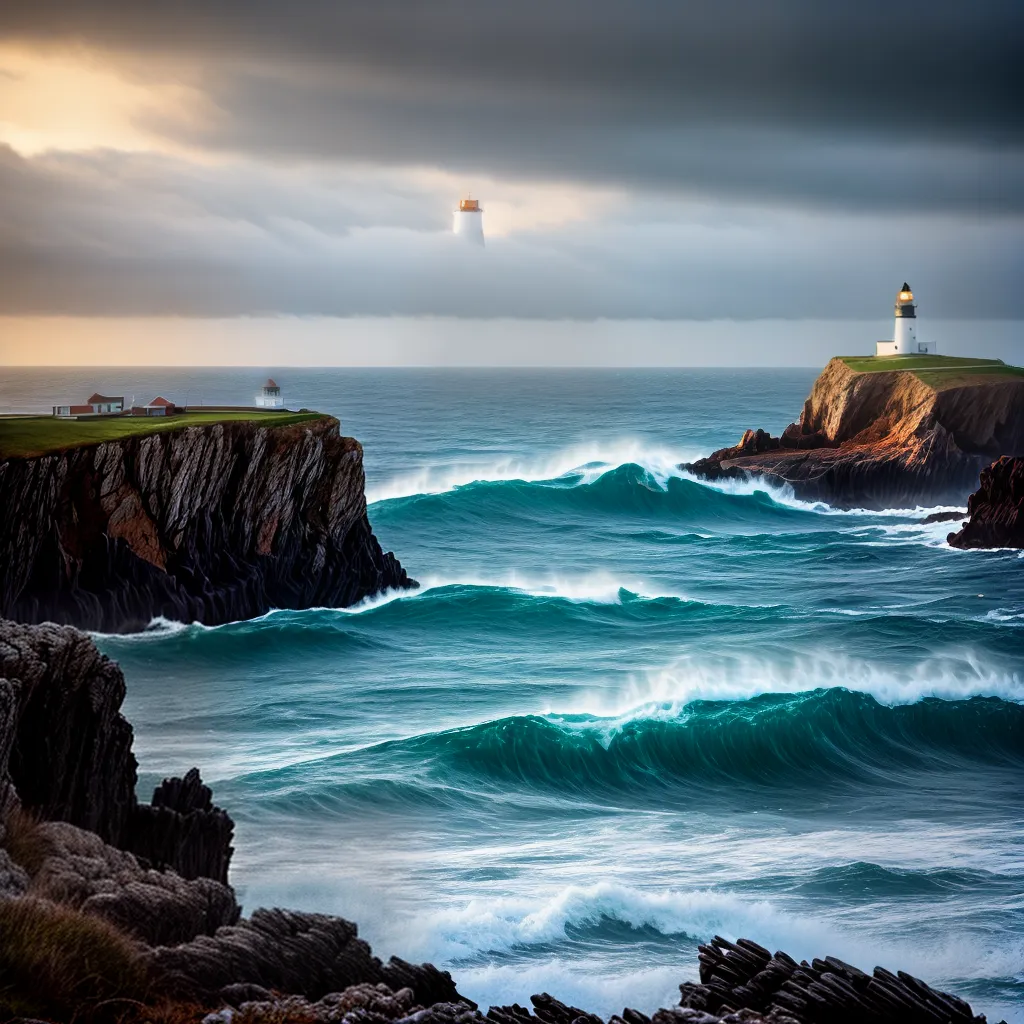 Fotos luz farol mar desafios esperanca