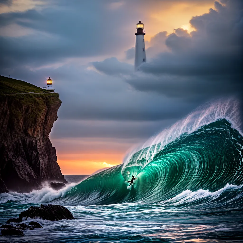 Fotos luz farol mar tempestade guia