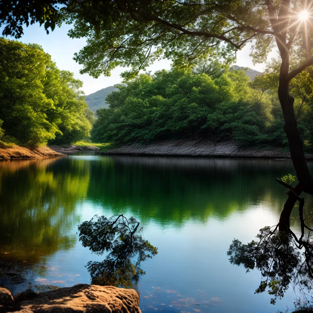 Descubra como a REFLEXÃO diária pode transformar sua vida cristã. 6 Fotos meditacao biblia lago ceu arvores
