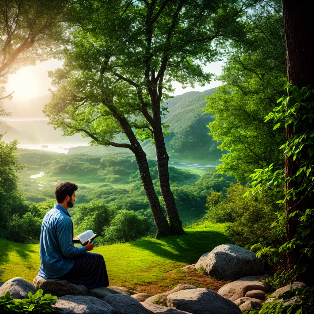 Como cultivar um Espiritual forte através da Devocional diária 6 Fotos meditacao espiritual livro natureza