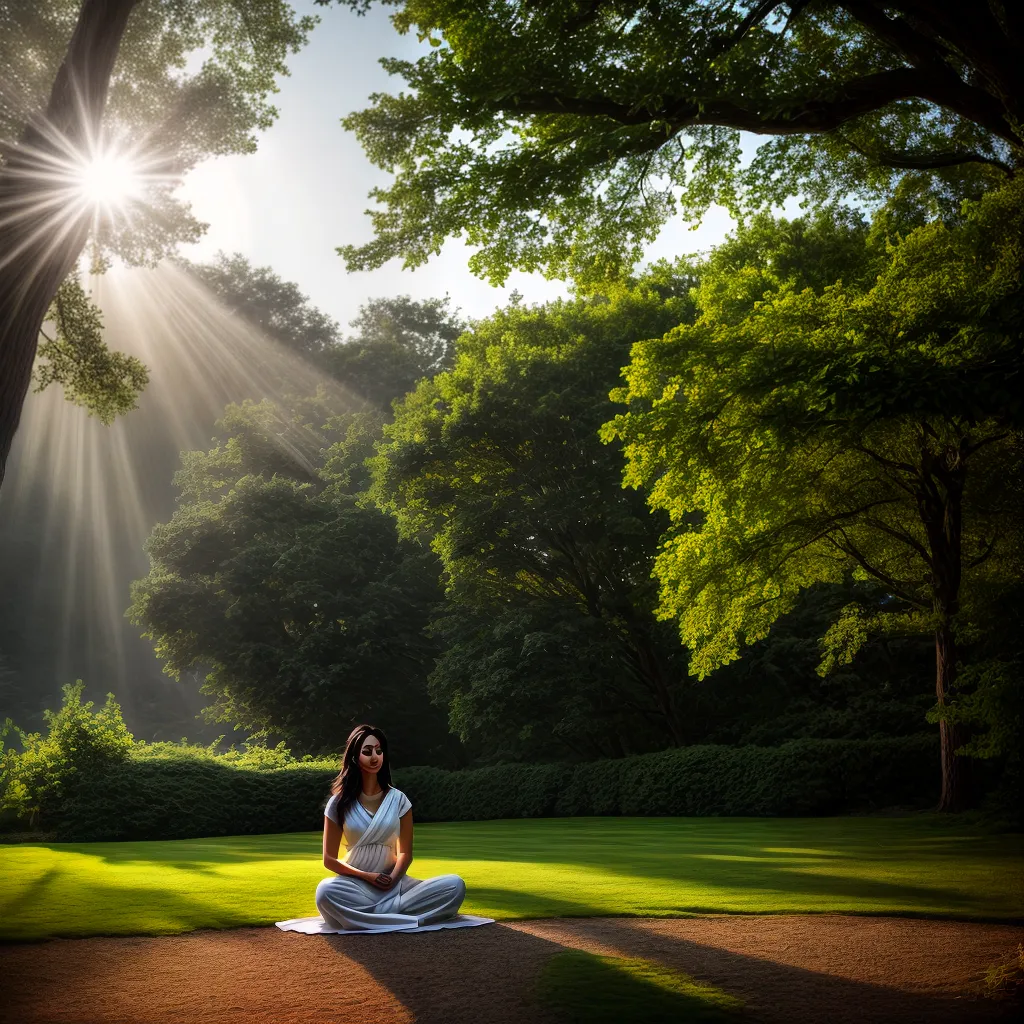 Fotos meditacao jardim serenidade luzes
