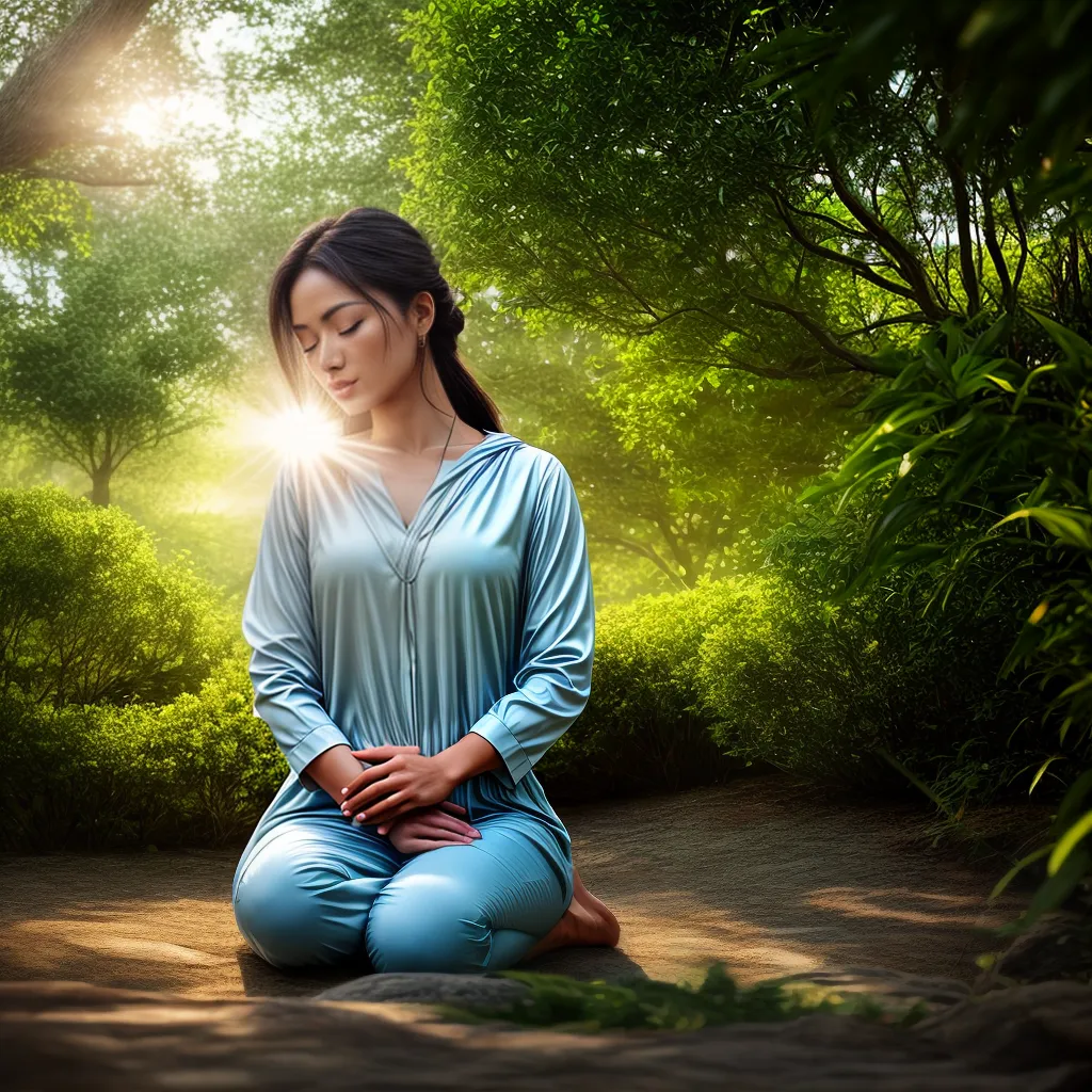 Como cultivar a espiritualidade através da oração diária 8 Fotos meditacao luz verde paz