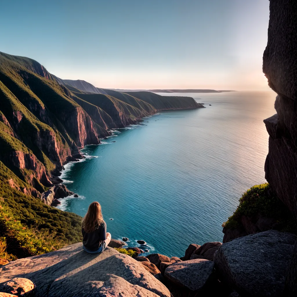 Embarque em uma jornada de autoconhecimento e espiritualidade. 6 Fotos meditacao mar paz interior penhasco