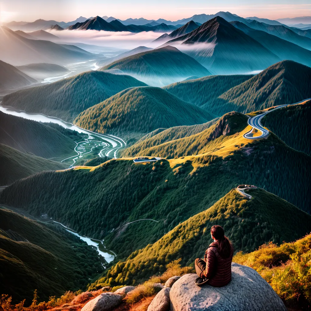 Fotos meditacao montanha por do sol 1