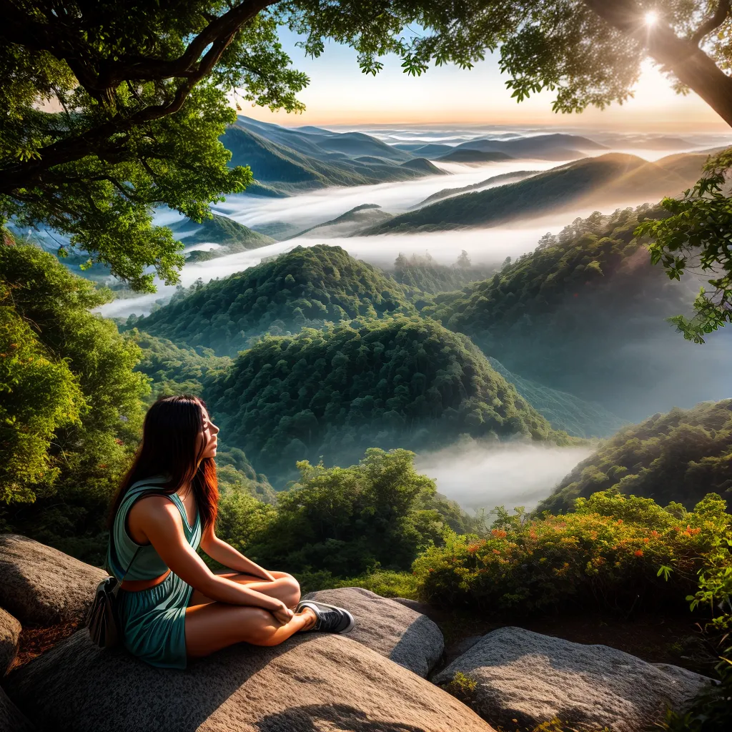 Fotos meditacao montanha por do sol