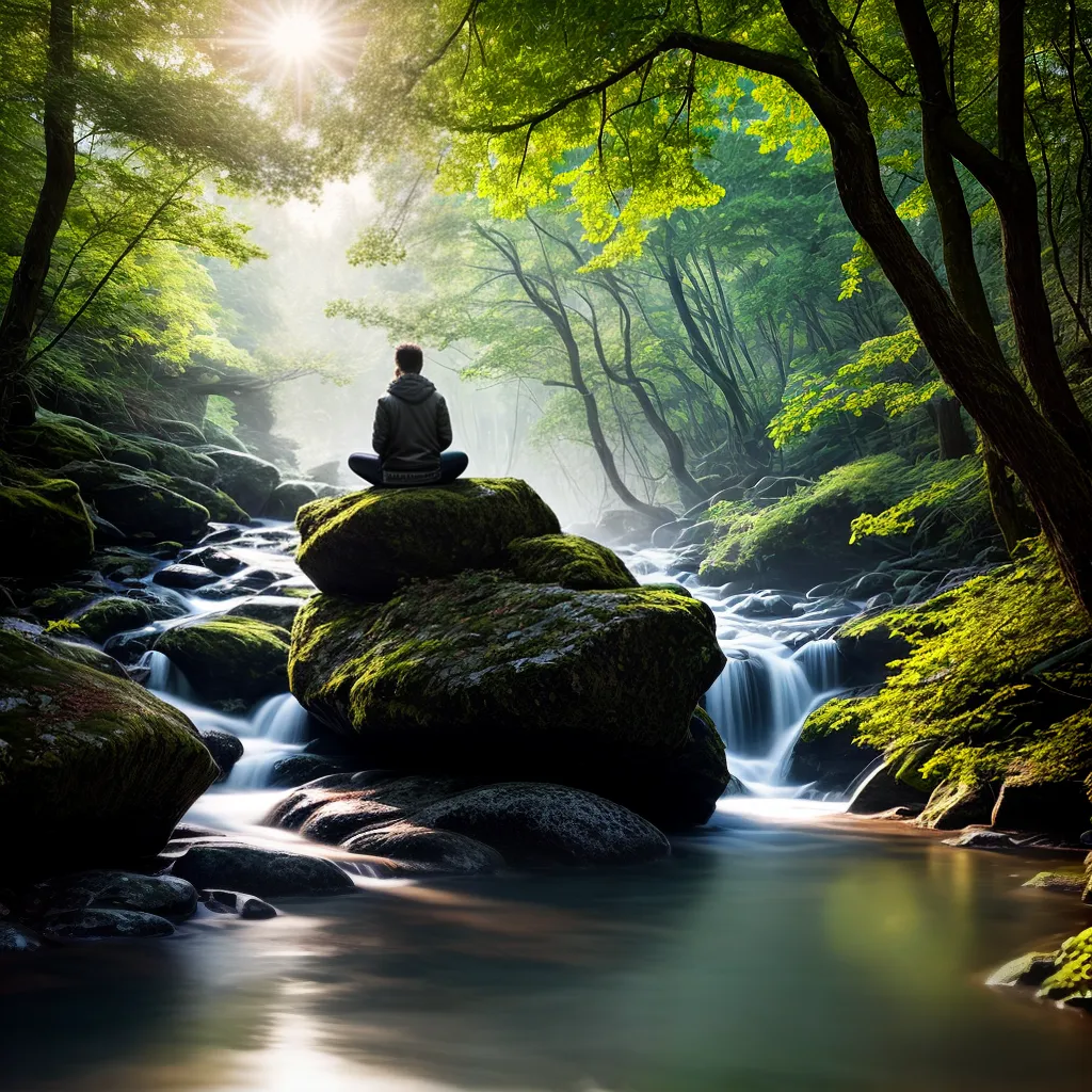 Fotos meditacao natureza luz divina