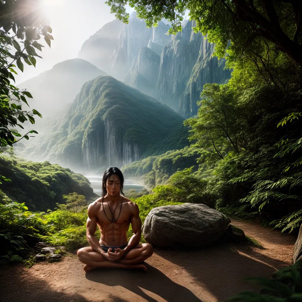 Fotos meditacao natureza luz espiritualidade