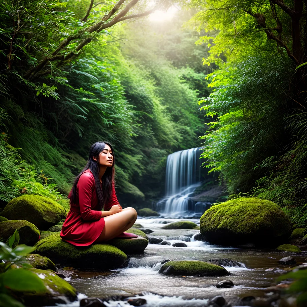 Fotos meditacao natureza rio cristao