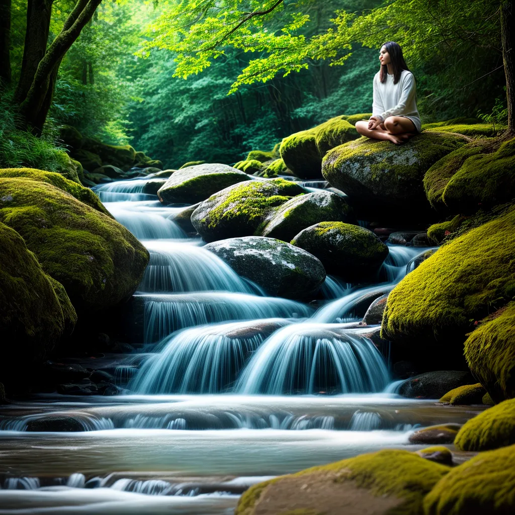 Fotos meditacao natureza rio paz 2