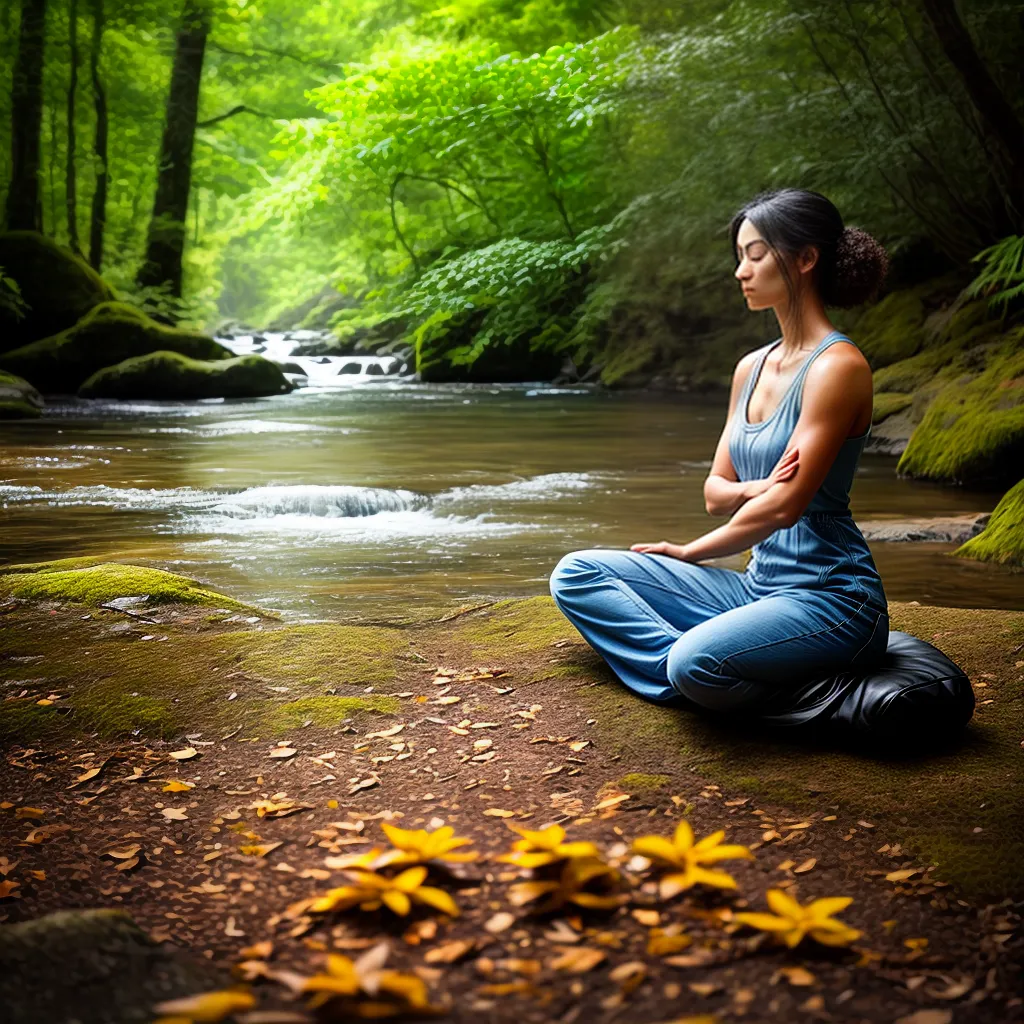 Autoconhecimento e fé: caminhos para o crescimento espiritual 8 Fotos meditacao natureza serenidade 5