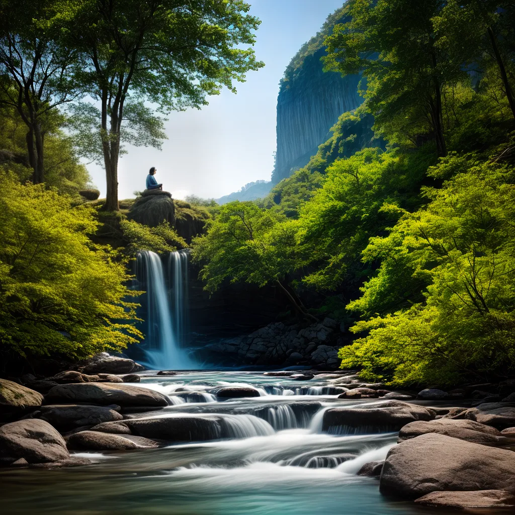 Fotos meditacao natureza serenidade fluir