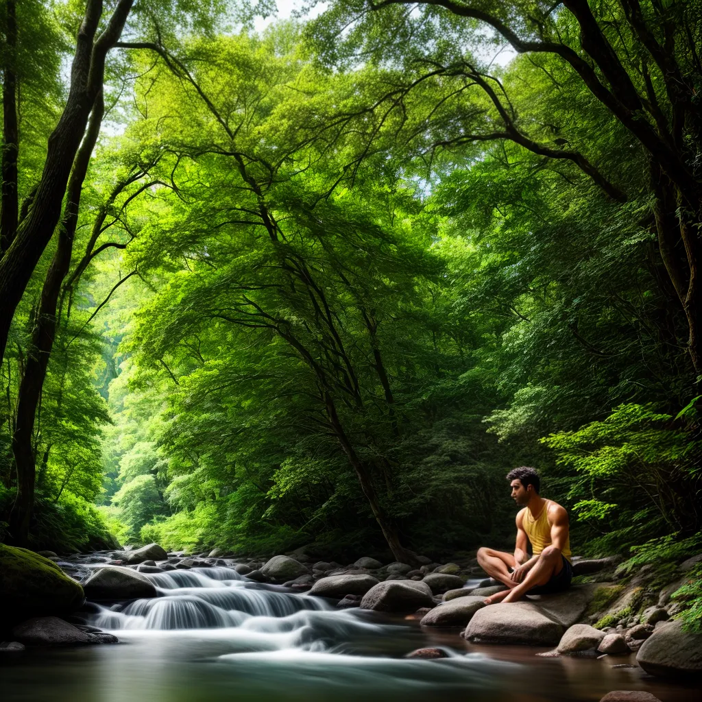 Encontre a paz interior através da meditação e da sabedoria espiritual. 7 Fotos meditacao natureza serenidade rio