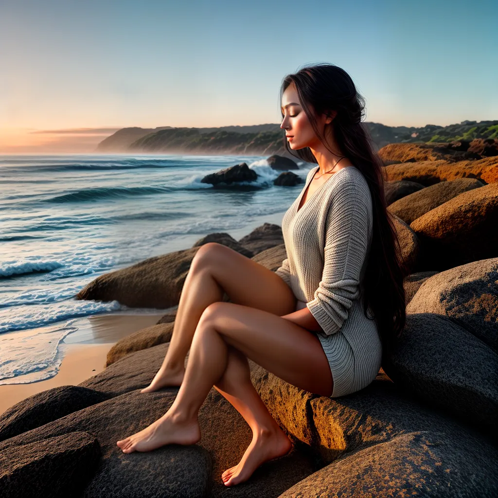 Como Superar a Angústia e Encontrar a Paz Interior 7 Fotos meditacao praia por do sol 1
