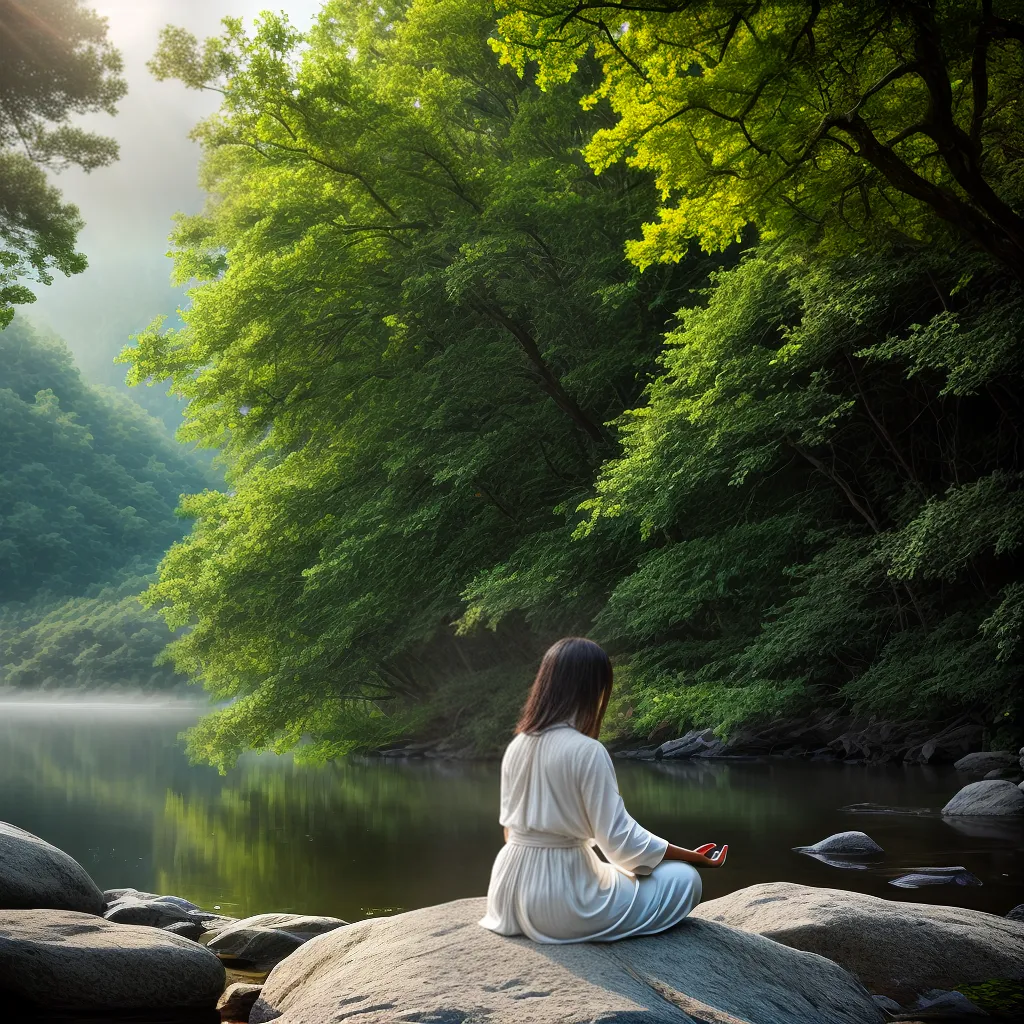 Fotos meditacao serenidade natureza silencio