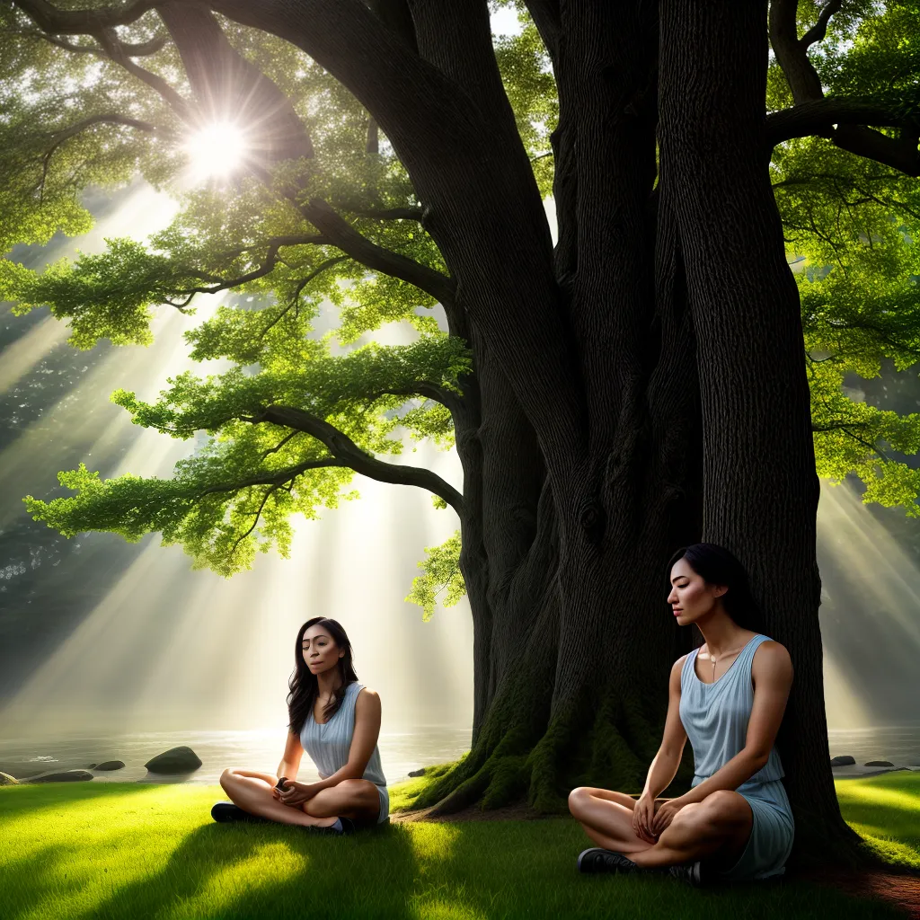 Fotos meditacao serenidade raios solares