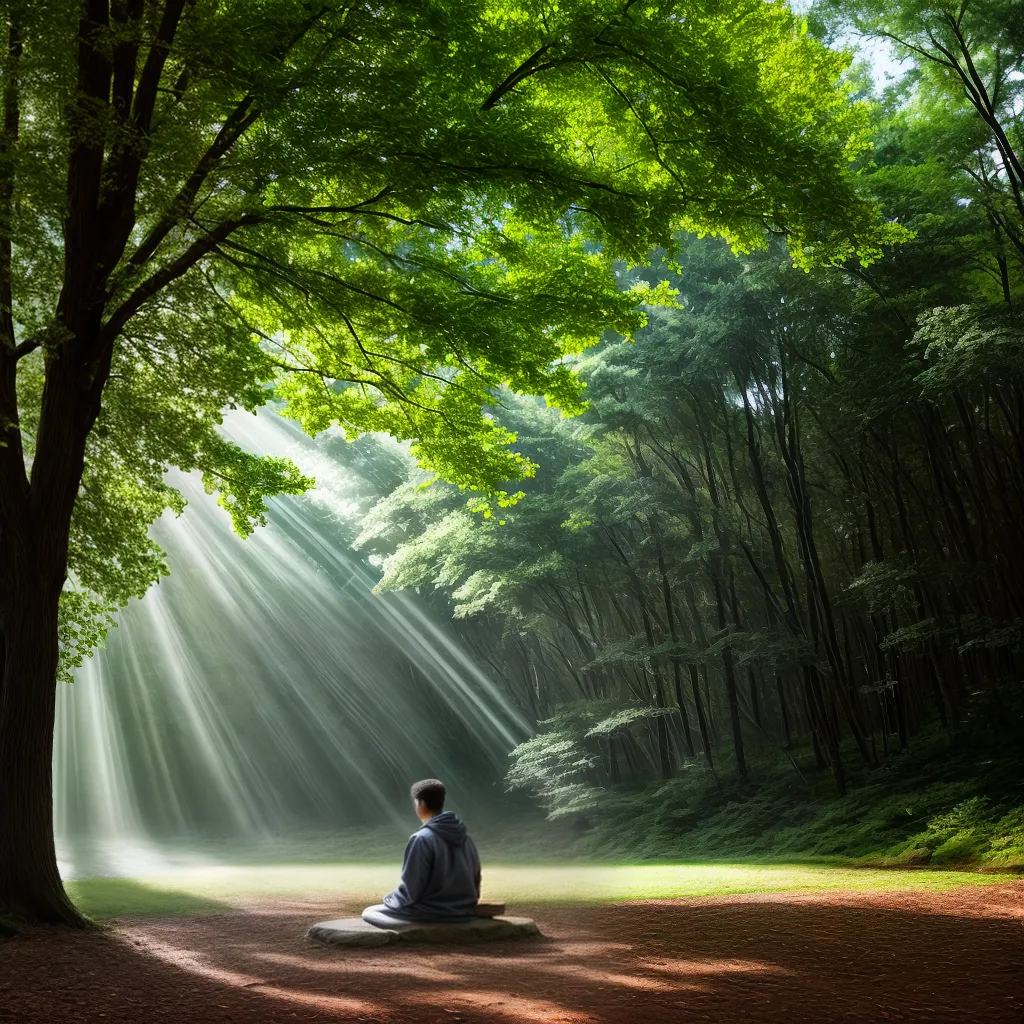 Fotos meditacao serenidade sol arvores paz