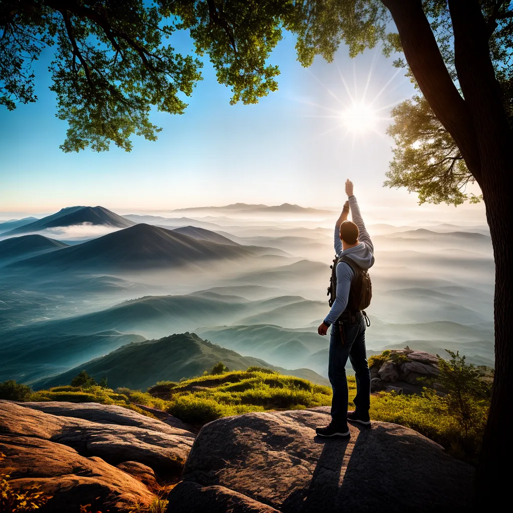 Fotos montanha ceu surrender gratidao luz