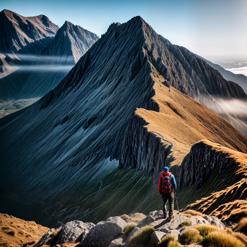 Fotos montanha determinacao caminho espiritual