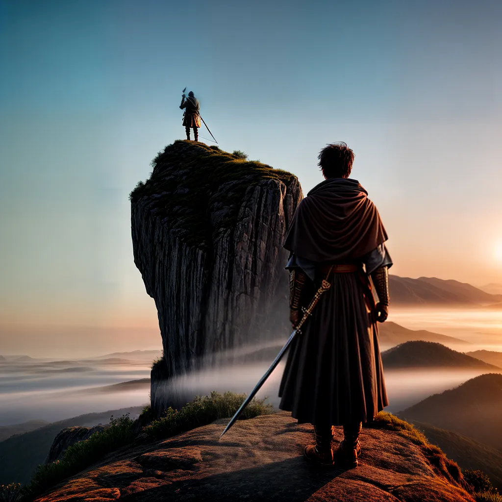 Como ser um Guardião da Recompensa Eterna 9 Fotos montanha espada chave por do sol