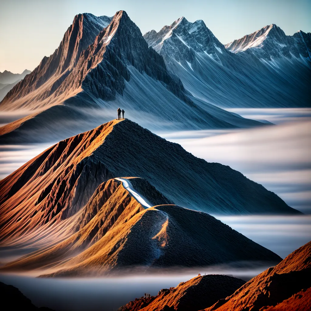 O poder do discipulado na jornada de fé e vida. 7 Fotos montanha jornada guia discipulo