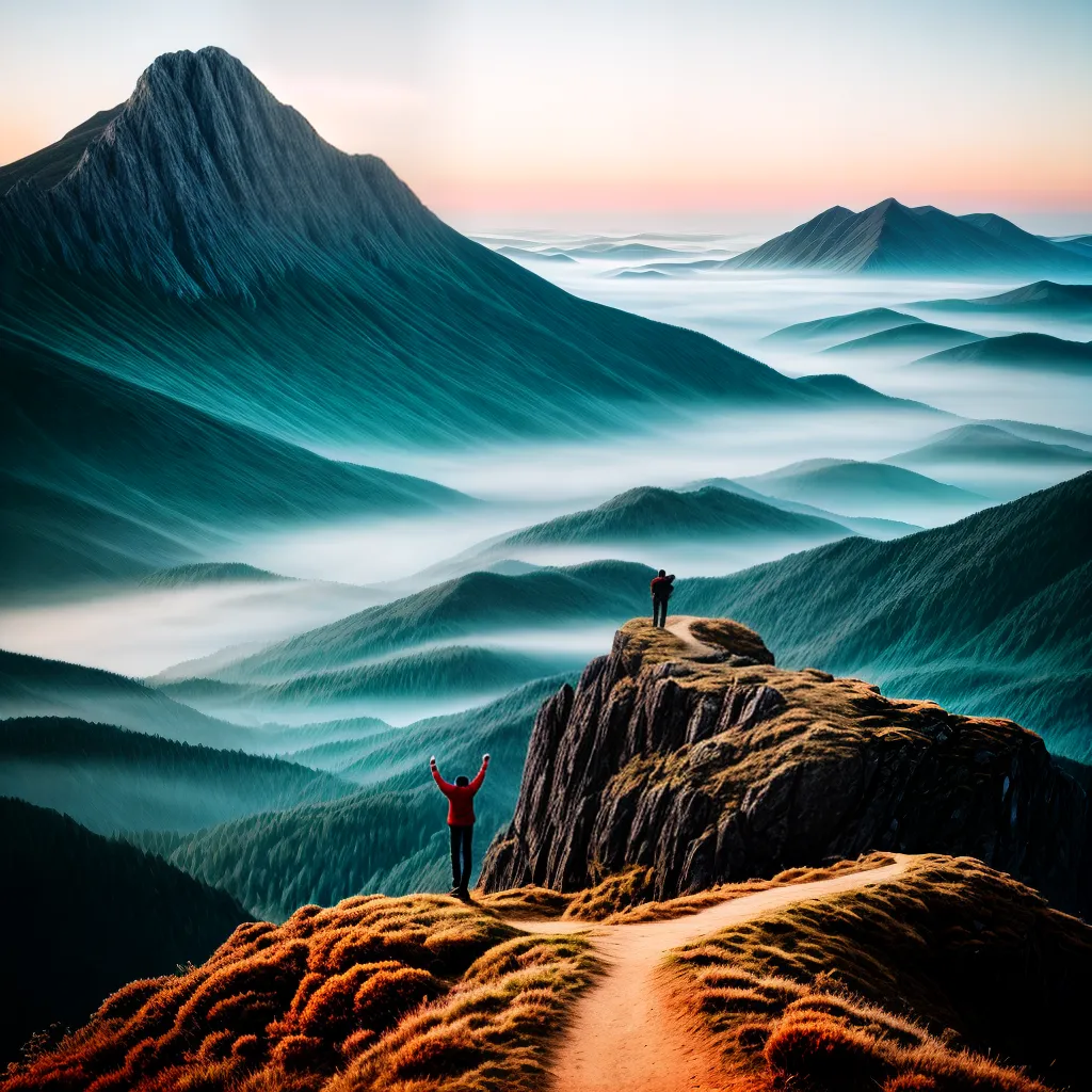 Fotos montanha pessoa ceu poder confianca