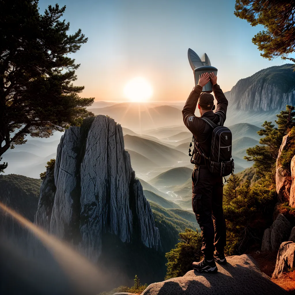 Fotos montanha santificacao luz sol