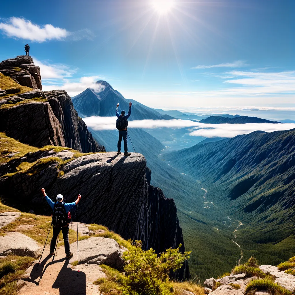 Fotos montanha sol brilho espiritual